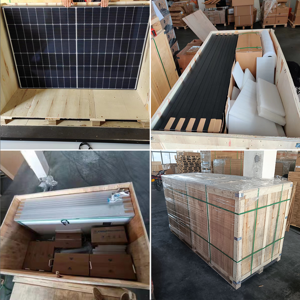 Solar energy system packing Embalaje del sistema de energía solar.