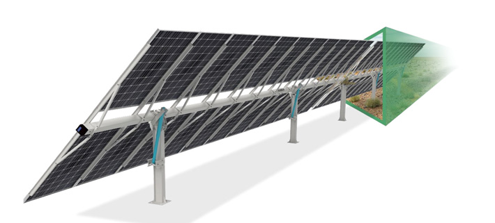 SEGUIDOR HORIZONTAL DE UN EJE DE DOBLE RETRATO KST-2P