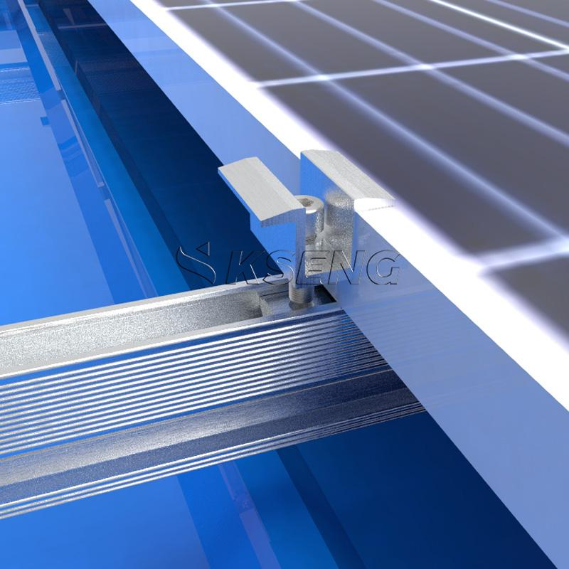 Estructura de techo de pies de soporte de montaje de techo de hojalata de metal de panel solar L