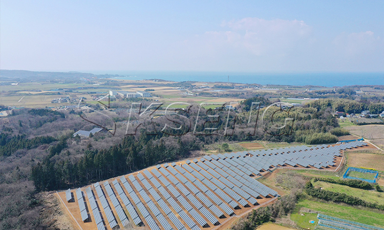 Soporte solar de tierra de aleación de aluminio-Prefectura de Fukui Japón 2457KW
