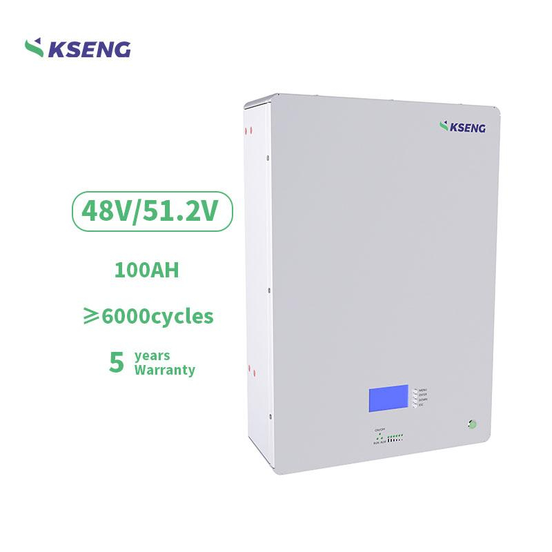 Batería de litio de Kseng Smart BMS Powerwall para el hogar, almacenamiento de energía, 48V, 100Ah, 5Kwh, para Sistema Solar