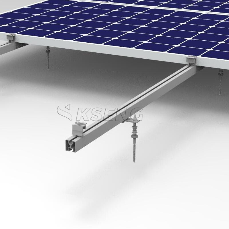 Sistema de montaje de techo fotovoltaico de aluminio con riel de montaje de panel solar