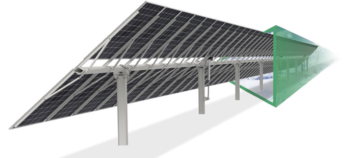 SEGUIDOR HORIZONTAL DE UN EJE DE DOBLE RETRATO KST-2PM