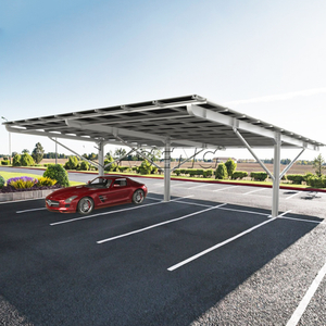 Estructura de cochera solar T de acero al carbono resistente al agua comercial grande