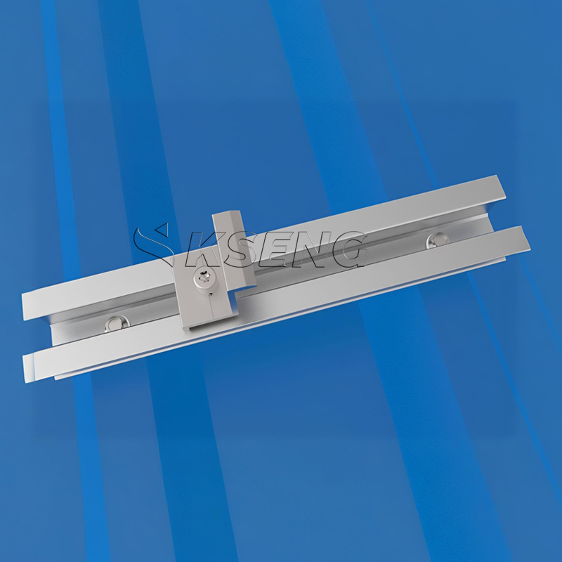 Mini carril AL6005 de montaje solar de techo trapezoidal industrial comercial