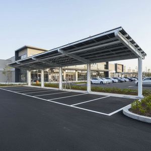 Cochera solar impermeable en voladizo simple de acero al carbono