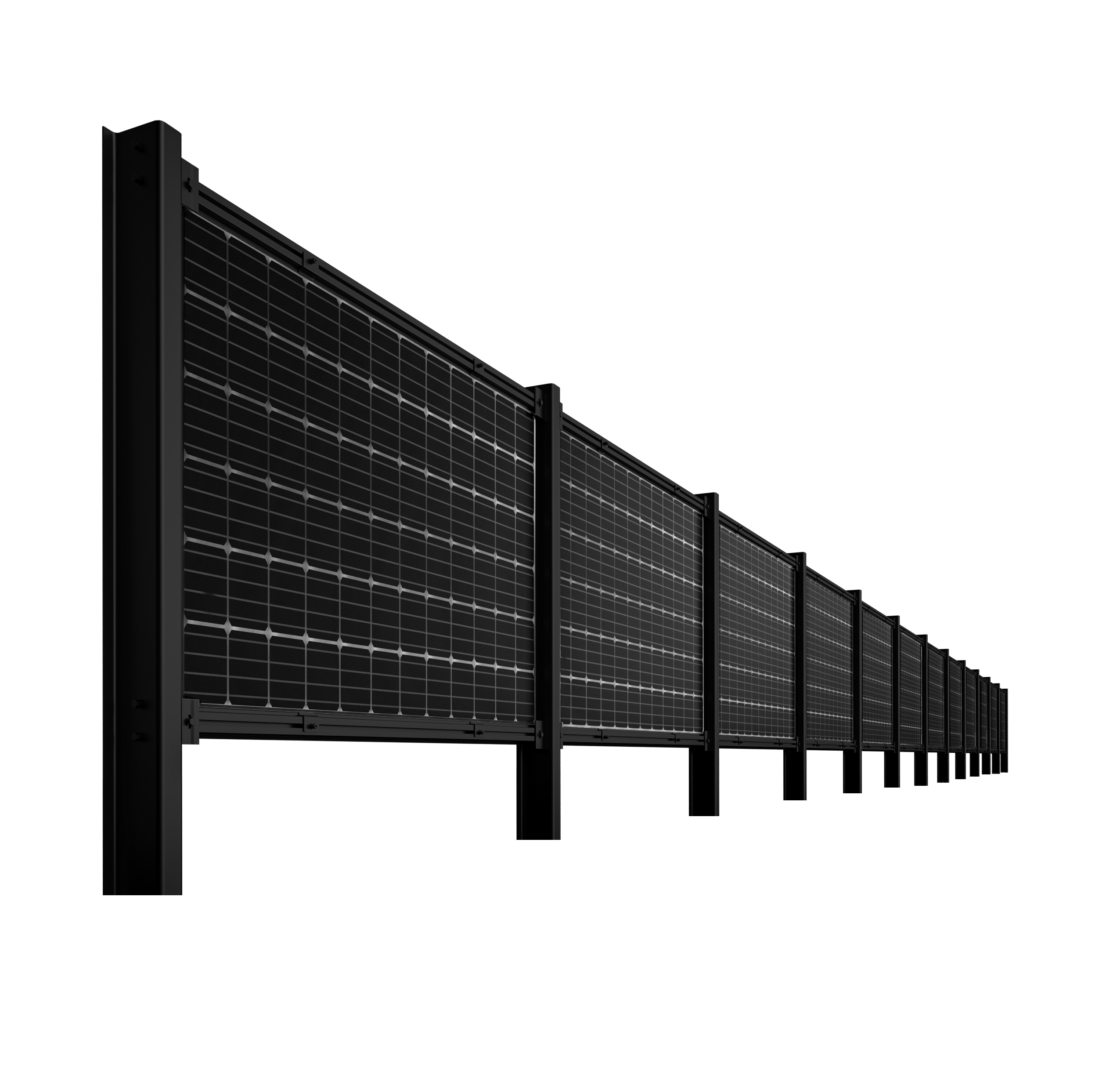Soporte de valla solar vertical de acero galvanizado en caliente AL6005-T5 resistente a la corrosi&oacute;n