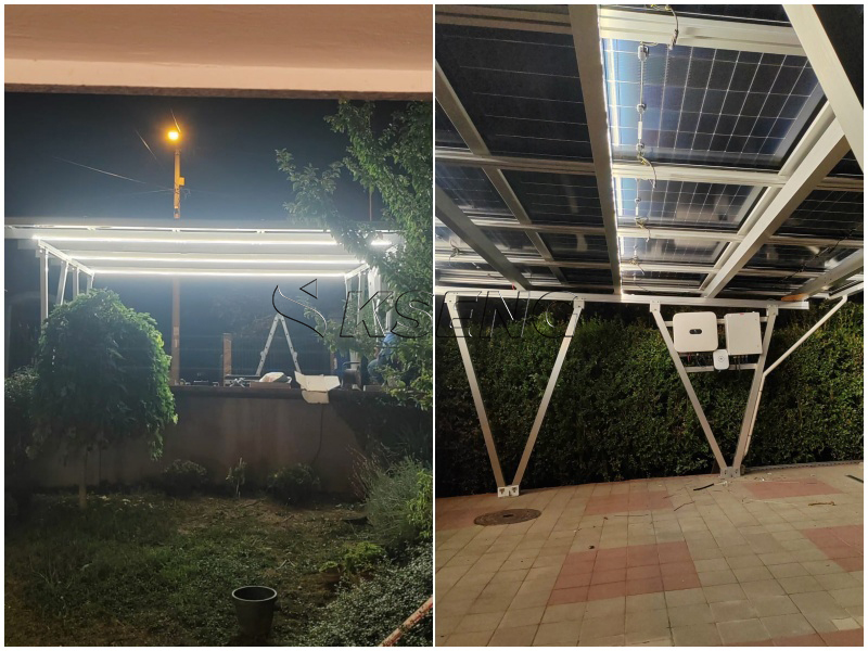 Cochera solar residencial