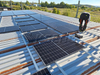 Montaje de panel solar de mini riel de aluminio para techo de hojalata