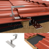 Gancho de techo de montaje solar de aluminio ajustable, estructura de techo de teja de panel solar, venta al por mayor