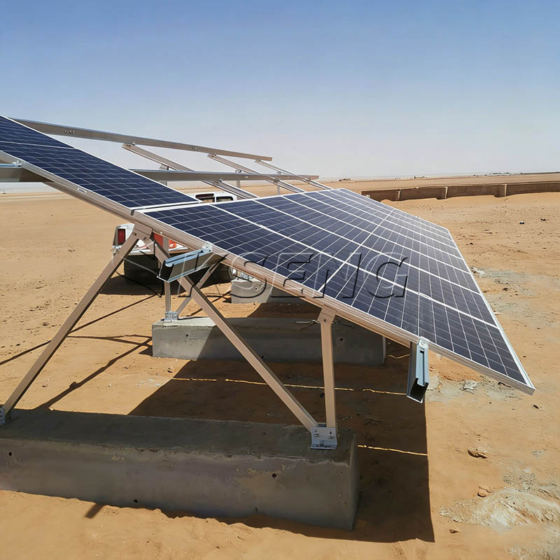Estructura de montaje solar de cimentaci&oacute;n de hormig&oacute;n Kseng AL6005-T5