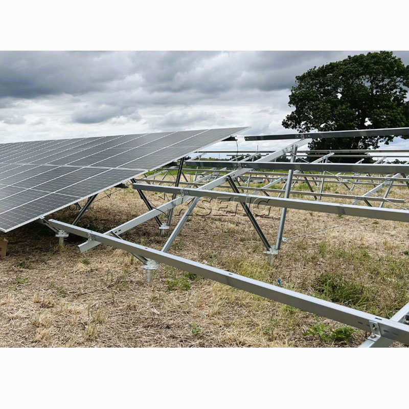 Estanter&iacute;a solar de montaje en suelo de acero recubierto de Zn-Al-Mg