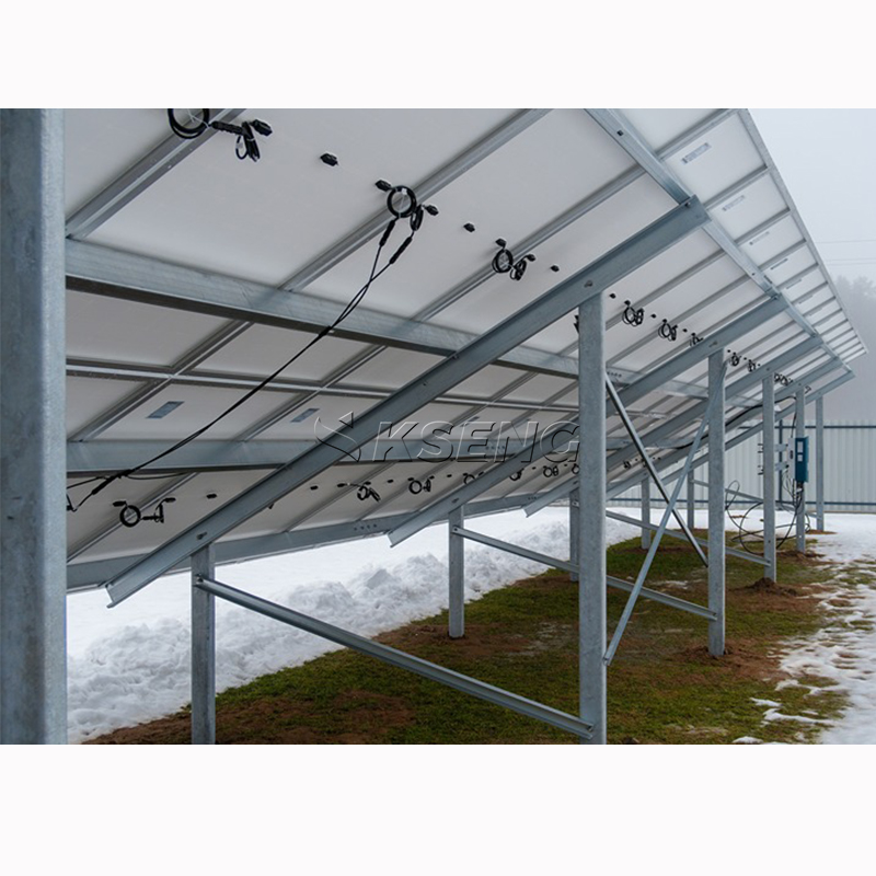 Estanter&iacute;a solar de montaje en suelo de acero recubierto de Zn-Al-Mg