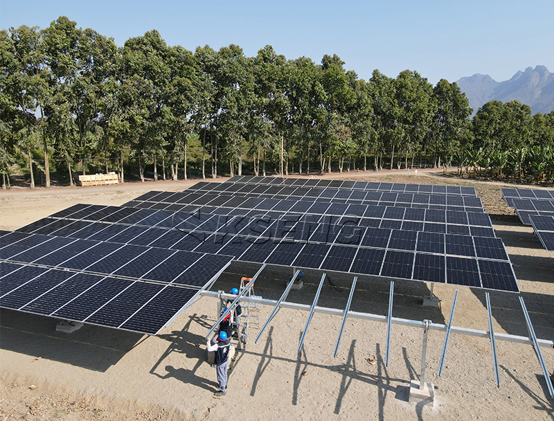 sistema de montaje solar en tierra