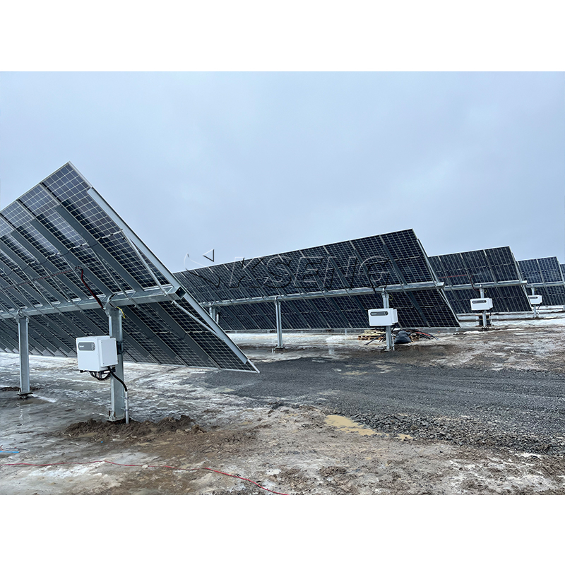 Estructura de montaje del sistema de seguimiento solar de 1 eje con seguidor solar único KST-2PM