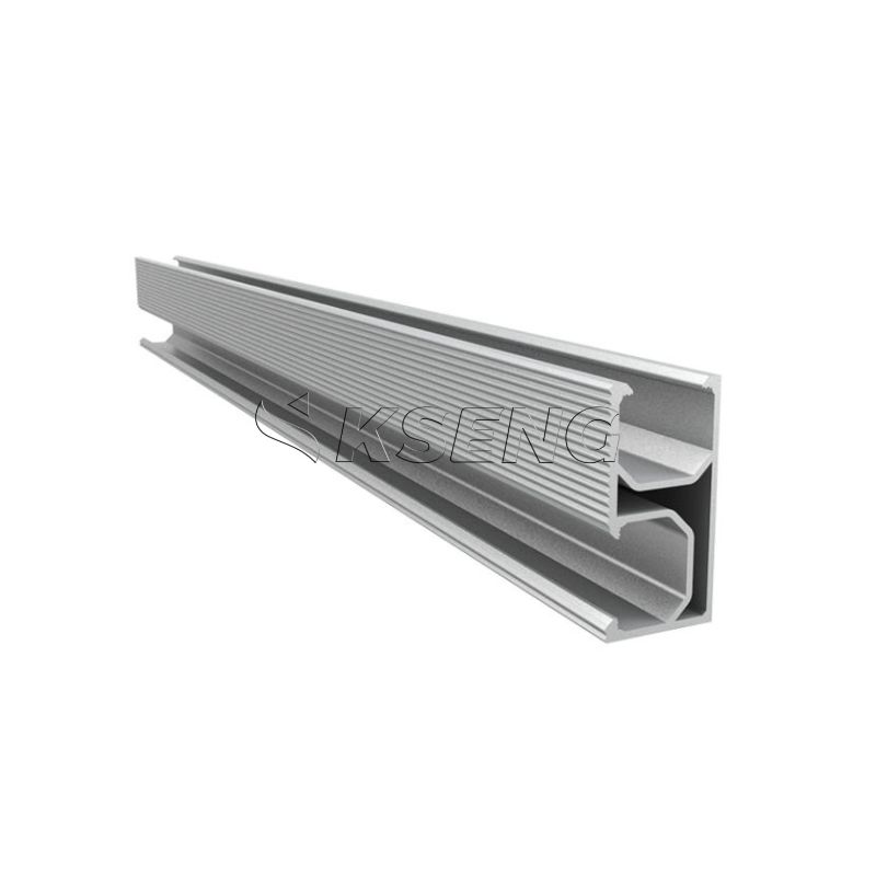 Rieles de montaje de paneles solares negros de aluminio de venta caliente