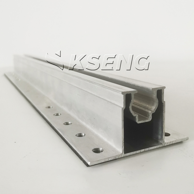 Sistema de montaje fotovoltaico de techo de metal con mini kit de riel solar de aluminio