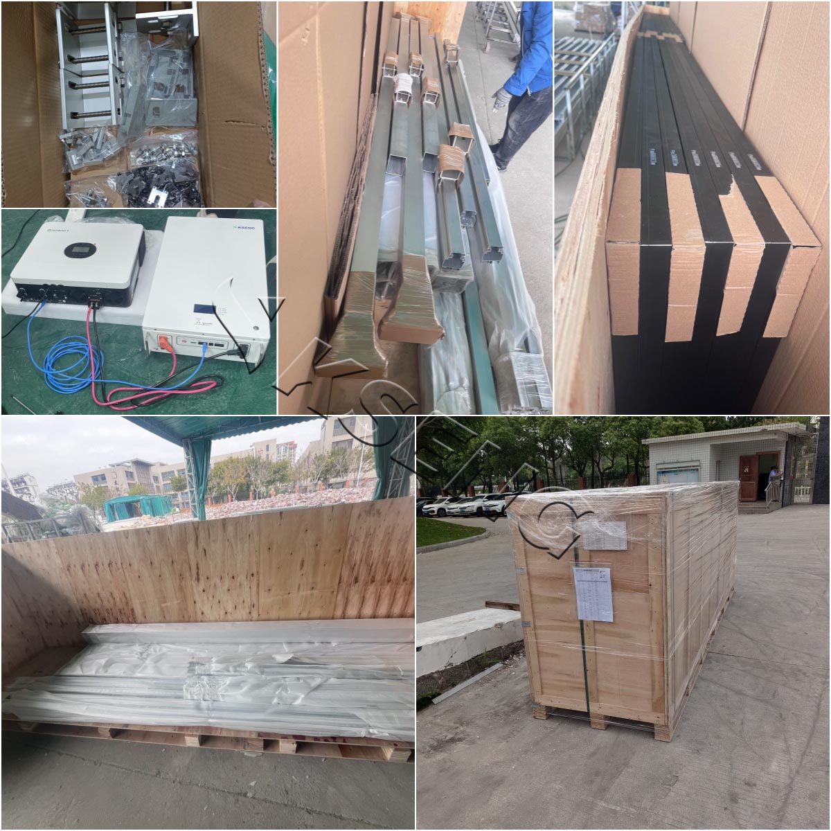 embalaje del sistema de cochera solar