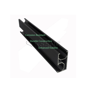 Rieles de montaje de paneles solares negros de aluminio de venta caliente