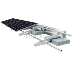 Montaje solar de lastre triangular de techo plano