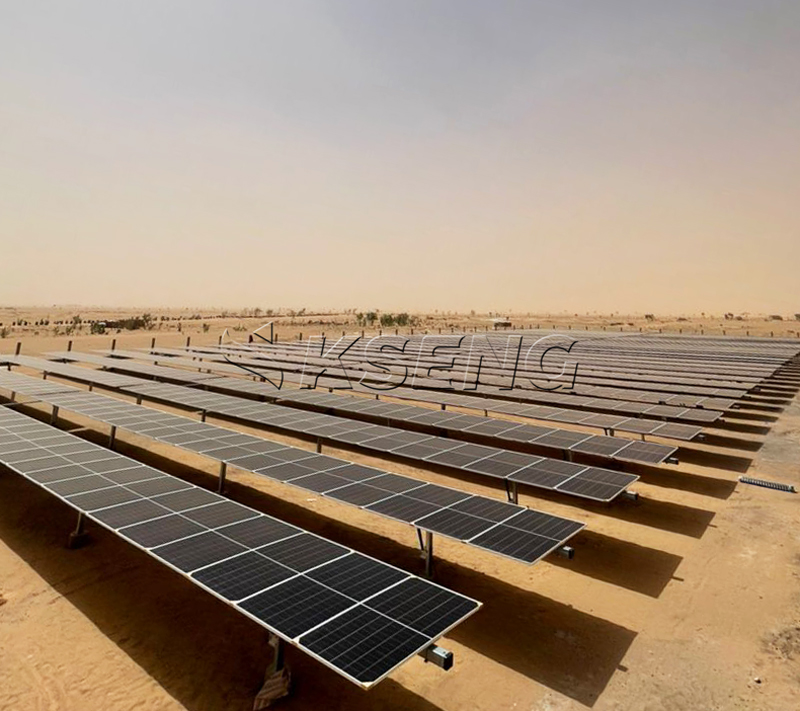 Seguidor-solar-de-un-eje-en-Mauritania