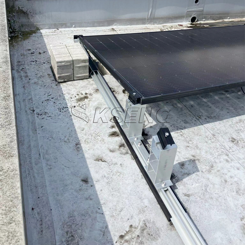 Nuevo diseño de paneles solares, sistema de montaje en techo plano, soporte de lastre fotovoltaico