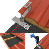 Gancho de techo de montaje solar de aluminio ajustable, estructura de techo de teja de panel solar, venta al por mayor