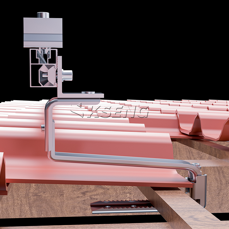 solución de montaje solar soportes gancho gancho de montaje solar para techo de tejas