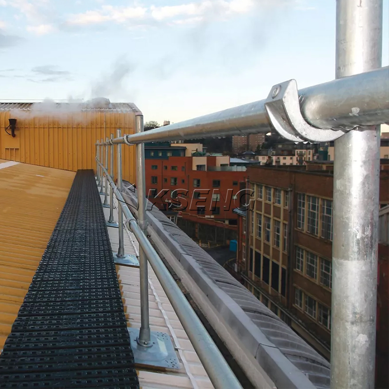 Sistema de seguridad de barandilla en la azotea con galvanizaci&oacute;n en caliente de instalaci&oacute;n r&aacute;pida