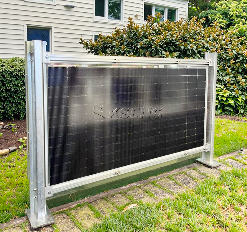 valla de paneles solares