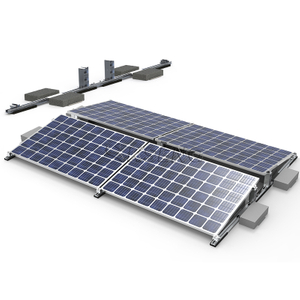 Nuevo dise&ntilde;o de paneles solares, sistema de montaje en techo plano, soporte de lastre fotovoltaico