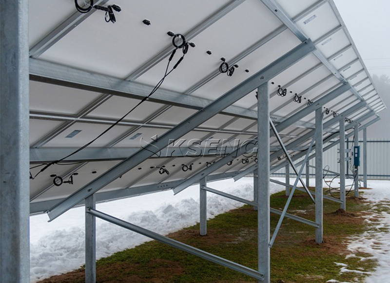 sistema de montaje en tierra del panel solar