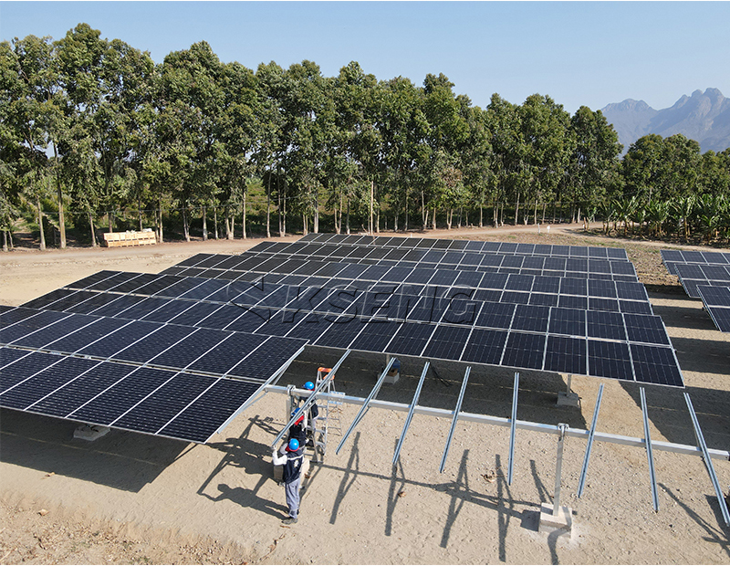 sistema solar de montaje en tierra