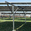 Sistema de montaje en suelo agr&iacute;cola con estructura de granja solar Zn-Al-Mg