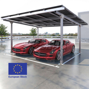 Cochera solar de aluminio duradero en stock de la UE con garant&iacute;a de 10 a&ntilde;os