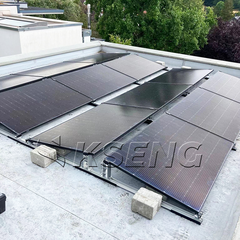 Nuevo diseño de paneles solares, sistema de montaje en techo plano, soporte de lastre fotovoltaico