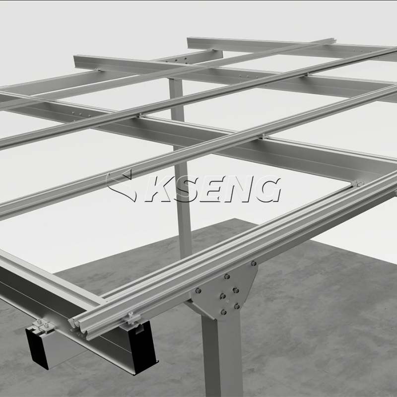 Riel solar impermeable AL6005-T5 para aplicaciones de p&eacute;rgola y cochera