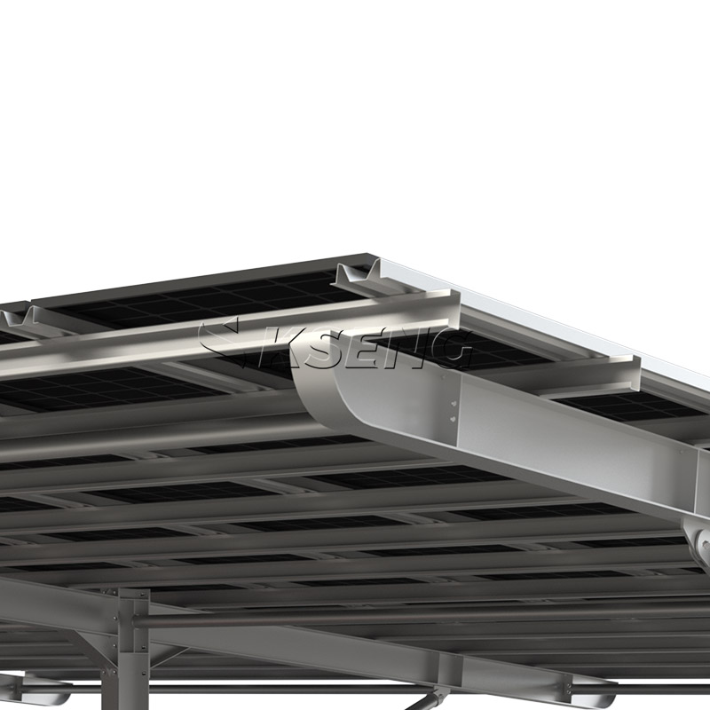 Estructura de cochera solar T de acero al carbono resistente al agua comercial grande