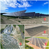 Seguidor solar de eje &uacute;nico con varillaje de doble hilera KST-1P-TL