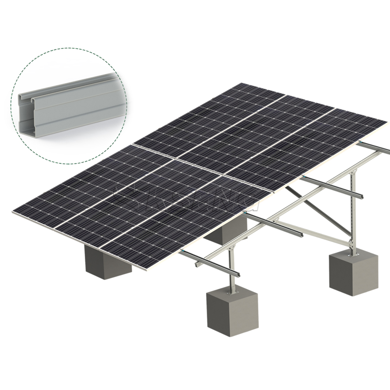 sistema solar de montaje en tierra