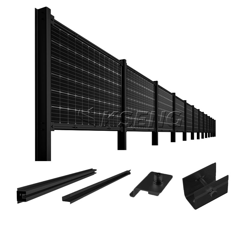 Paneles solares verticales del sistema de montaje en tierra para la cerca del jard&iacute;n