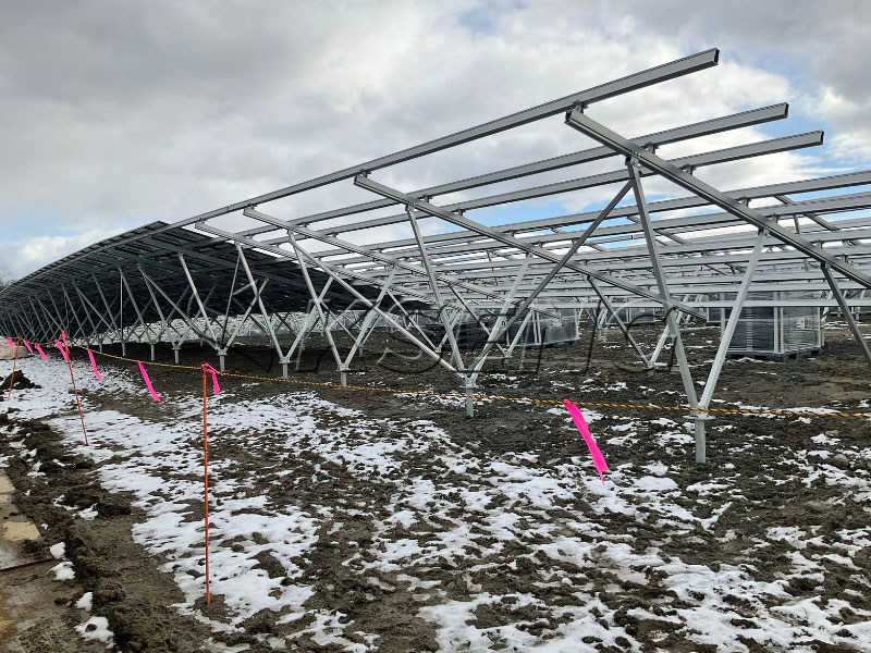 Dise&ntilde;o de resistencia a la carga de nieve con soporte fotovoltaico de aluminio de alta resistencia