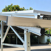 Sistema de montaje de marquesina solar de aluminio con refuerzo diagonal reforzado
