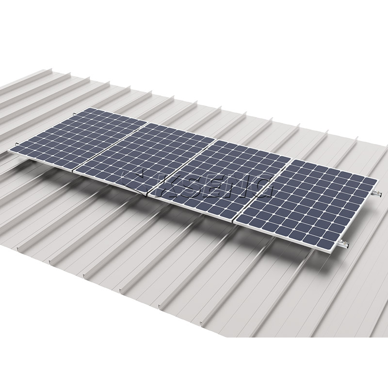 Sistema de montaje solar para techo de metal con costura alzada no penetrante KSENG