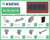 Sistema de montaje solar para techo de tejas Kseng R061 con gancho de techo HA-1101