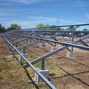 Sistema solar de montaje en tierra de acero al carbono, magnesio, aluminio y zinc para cimientos de hormig&oacute;n