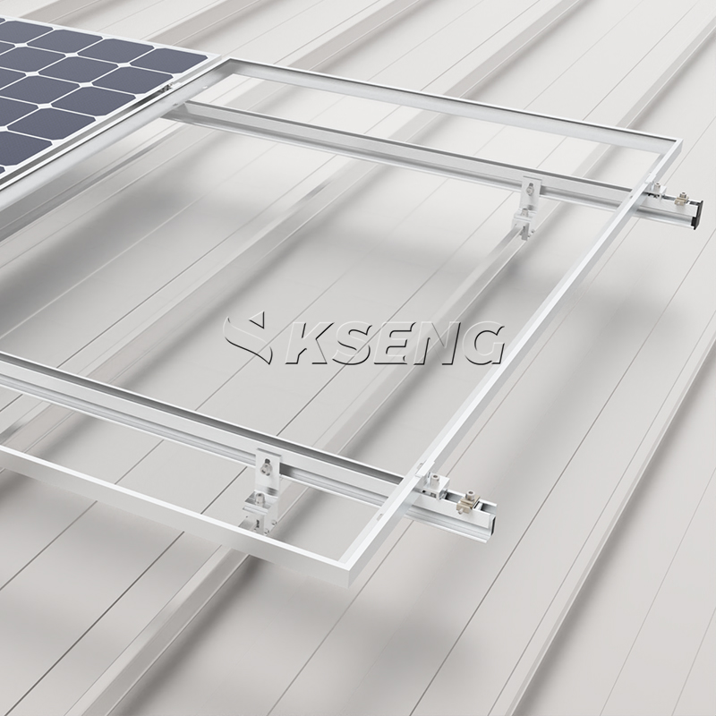 Sistema de montaje solar para techo de metal con costura alzada no penetrante KSENG