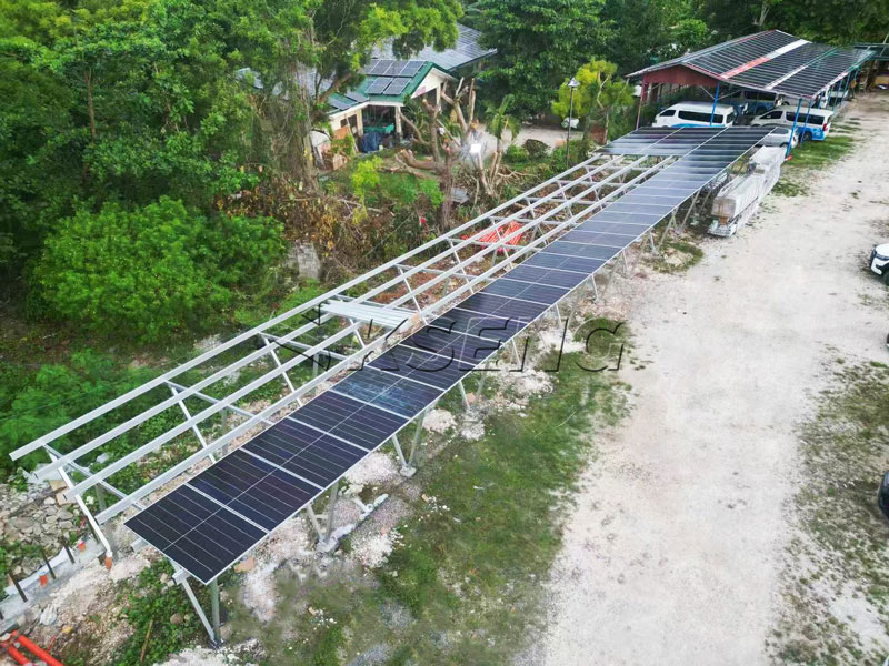 Sistema-de-montaje-de-cochera-solar-tipo-Kseng-W-con-estructura-de-aluminio-en-Filipinas