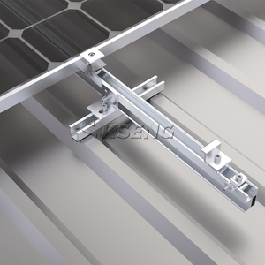 Sistema de montaje solar de techo de metal trapezoidal con mini riel de base en U y soporte de pie en L