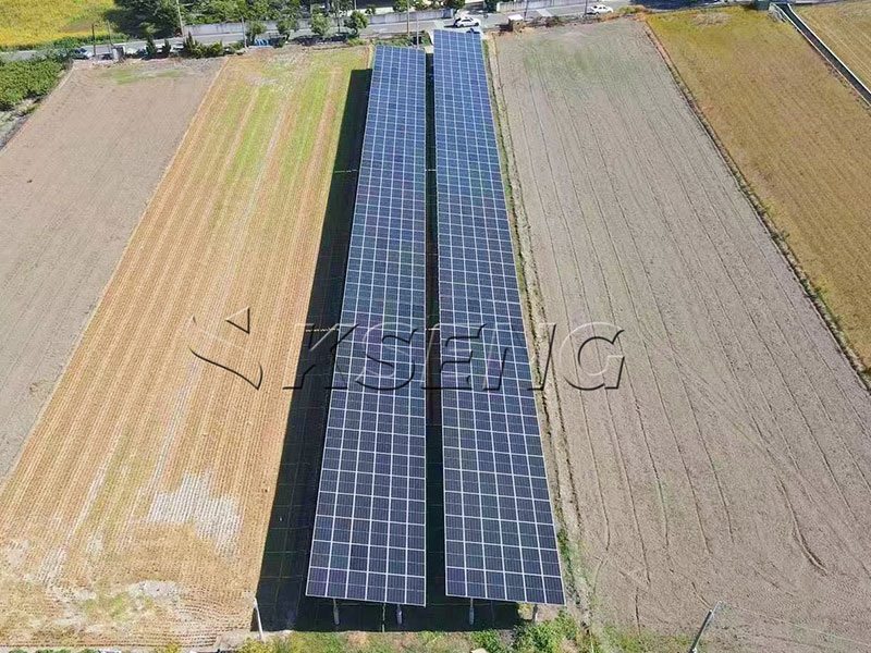 Estructura-de-montaje-solar-terrestre-de-acero-al-carbono-por-Kseng-Energy